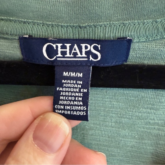 Chaps Green Long Sleeve Top - Picture 4 of 4
